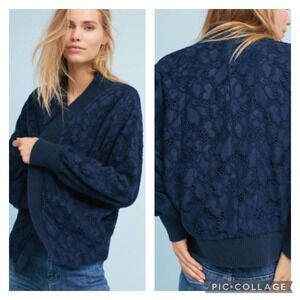 Anthropologie Navy Blue Cardigan